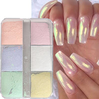 Transform Your Nails with Moonlight Mirror Powder - Stunning Metallic Chrome Effect for Glamorous Manicures