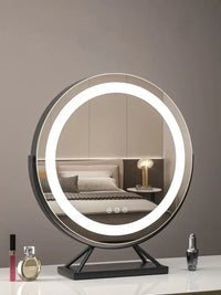 Illuminate Your Beauty: 30CM Lighted Vanity Makeup Mirror with 3 Adjustable Color Modes and 15X Magnification