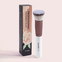 Transform Your Makeup Routine with the 2PCS Flat Angled Kabuki Brush Set - Perfect for Flawless Foundation Application!