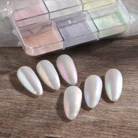 Transform Your Nails with Moonlight Mirror Powder - Stunning Metallic Chrome Effect for Glamorous Manicures