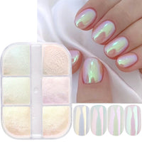 Transform Your Nails with Moonlight Mirror Powder - Stunning Metallic Chrome Effect for Glamorous Manicures