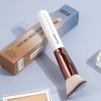 Transform Your Makeup Routine with the 2PCS Flat Angled Kabuki Brush Set - Perfect for Flawless Foundation Application!