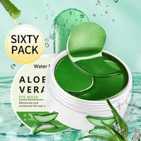 Revitalize Your Eyes with 60Pcs Aloe Vera Collagen Eye Masks - Say Goodbye to Dark Circles and Puffiness!