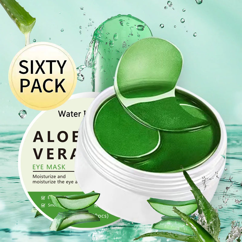 Revitalize Your Eyes with 60Pcs Aloe Vera Collagen Eye Masks - Say Goodbye to Dark Circles and Puffiness!