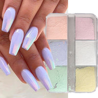 Transform Your Nails with Moonlight Mirror Powder - Stunning Metallic Chrome Effect for Glamorous Manicures